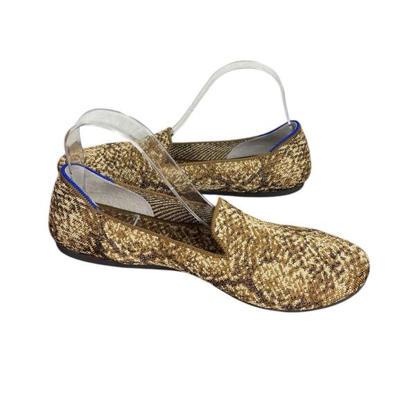 Rothy’s The Loafer Bronze Python Slip-On Flat Shoes Almond Toes Size 9.5 - Picture 4 of 9